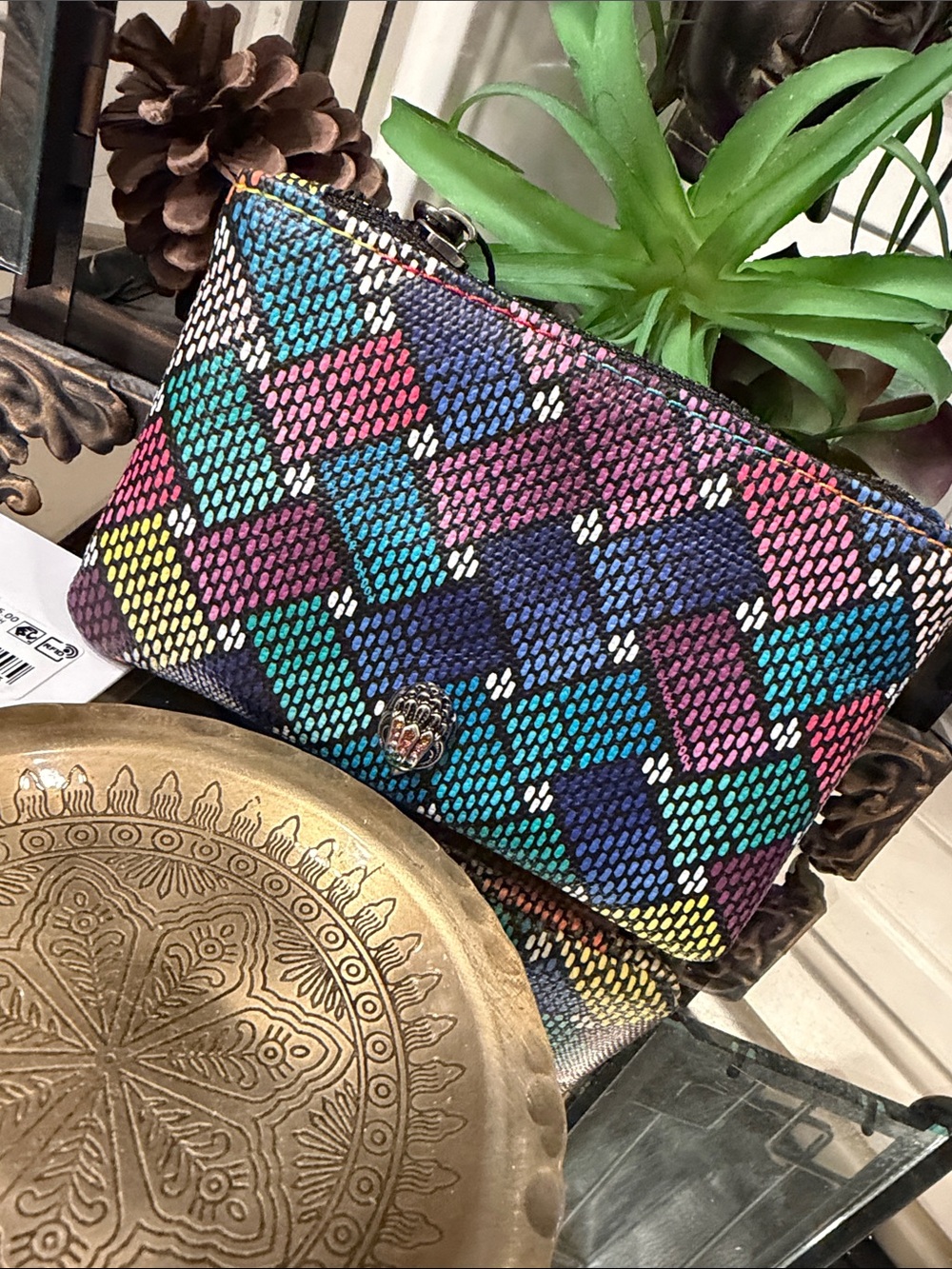 Kurt Geiger Multicolor Woven Leather Wallet NWT & NWB - Picture 5 of 6